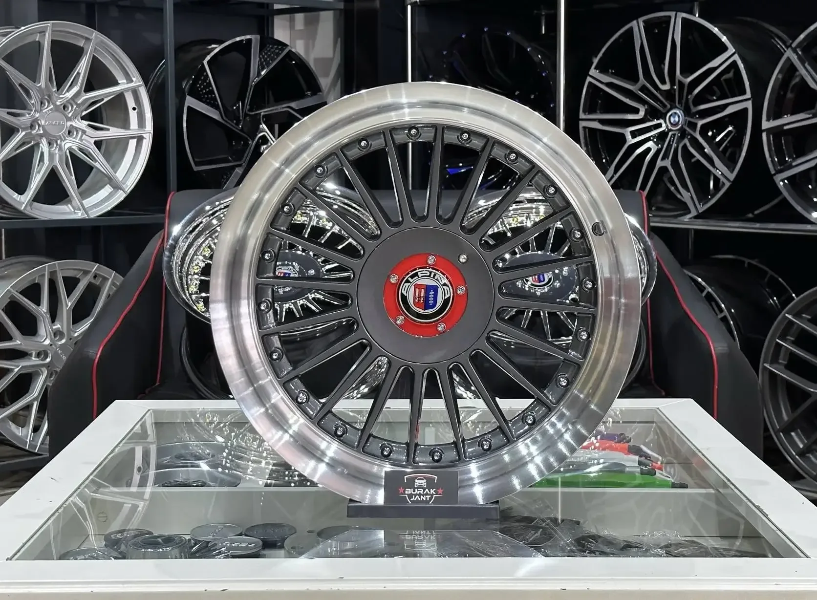 17-inc-5x112-120-8-9-ofset-et-25-20-alpina-gunmetal-lip-polish 17 İNÇ 5X112 /120 8-9 OFSET ET:25-20 ALPINA GUNMETAL LİP POLİSH - Görsel 1