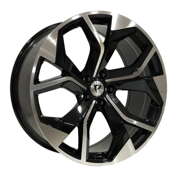 22 İNÇ 5X112 AUDI RS S - LINE JANT TAKIMI  ( 10 X 22 BK-5758 5X112 ET25 66.45 BLACK MACHINED XL )