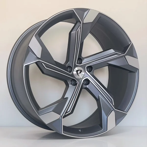 22 İNÇ 5X112 AUDI RS S - LINE JANT TAKIMI  ( 10 X 22 BKY-1201 5X112 ET20 66.45 MAT GUN MACHINED XL )