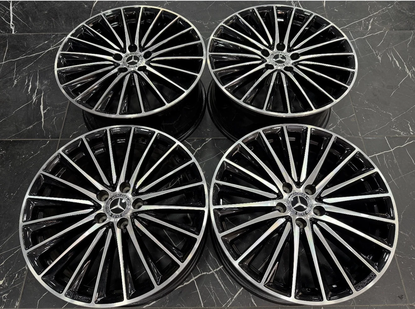 IMG_8658 ORJINAL ' 19 ' 5x112 MERCEDES W206 C180 C200 ÇIKMA ( HATASIZ ) JANT TAKIMI ( 4.ADET ) - Görsel 1