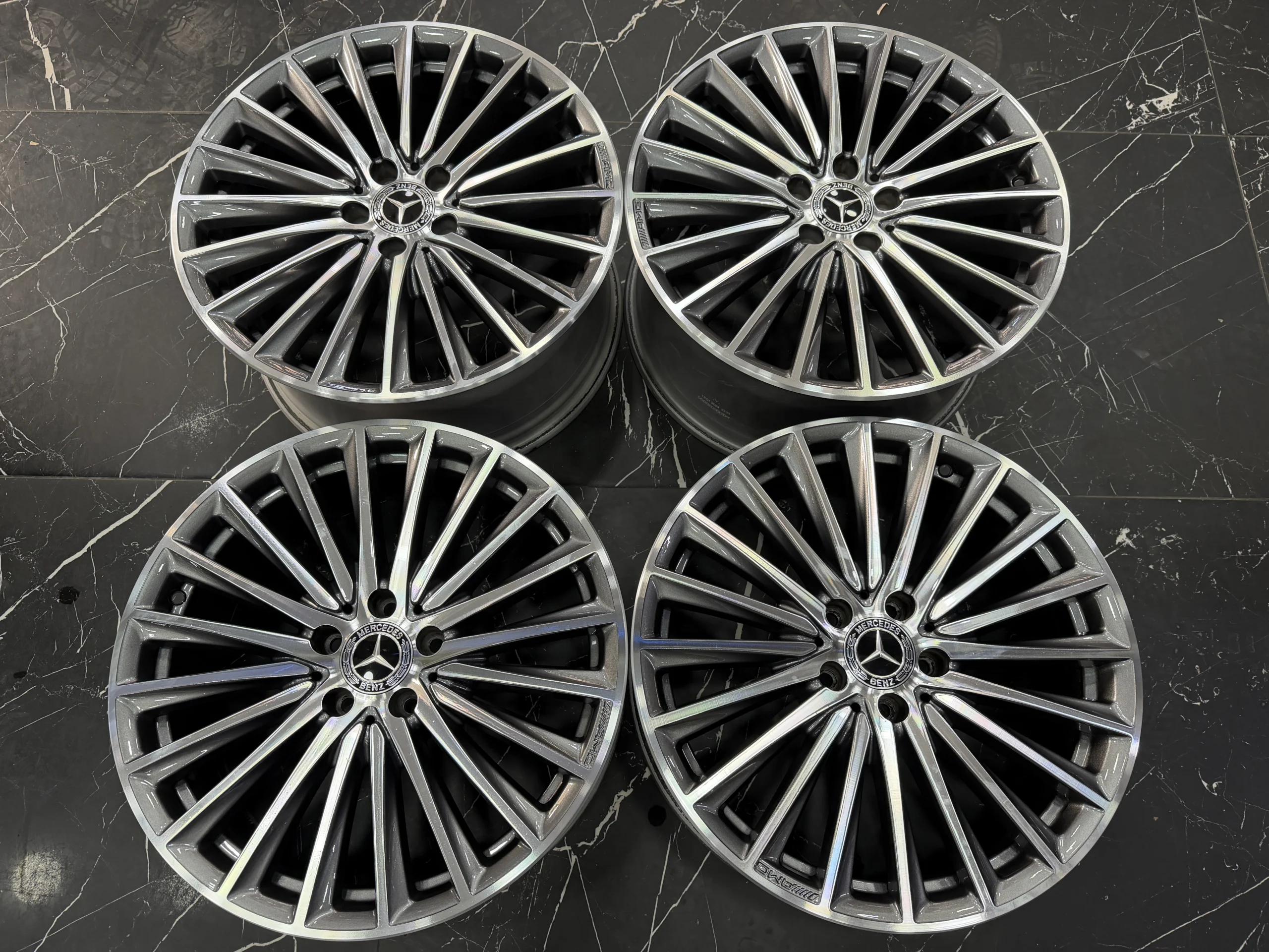 IMG_9384 ORJINAL ‘ 19 ‘ 5×112 MERCEDES W206 C180 C200 ÇIKMA ( HATASIZ ) JANT TAKIMI ( 4.ADET ) - Görsel 1