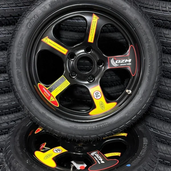 16 İNÇ 4X100 RENAULT CLİO SYMBOL OPEL CORSA FİAT LİNEA PUNTO UYUMLU MİNİ STEPNE JANT VE LASTİK SETİ (1ADET)