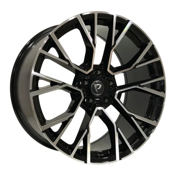22 İNÇ 5X112 BMW X5 X6 ÖN ARKA OFSETLI JANT TAKIMI ( 9.5 X 22 BK-5769 5X120 ET40 74.1 BLACK MACHINED XL  )